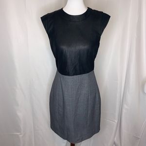 Theory Leather Sleeveless Dress